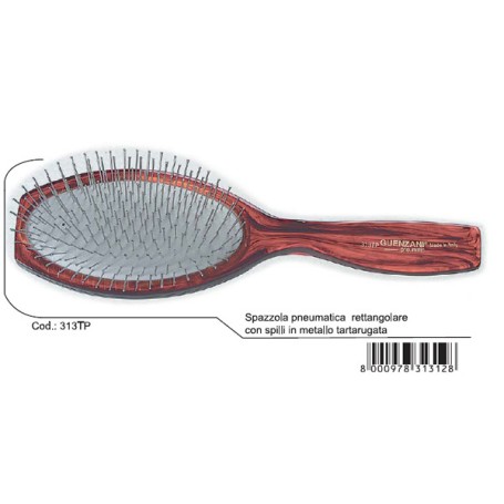 Guenzani Spazzola Superior Pneumatica Con Spilli In Metallo Tartarugata Art.313Tp