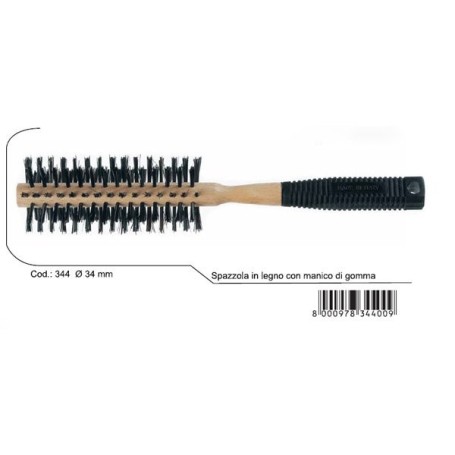Guenzani Spazzola Superior In Legno Con Manico In Gomma Diam.34Mm Art.343
