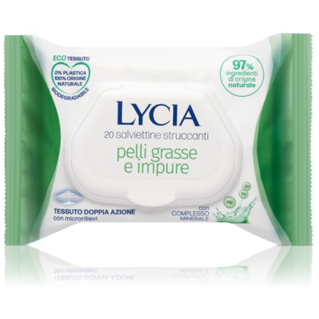 Lycia Salviettine Struccanti Per Pelli Grasse E Impure 60 Pz