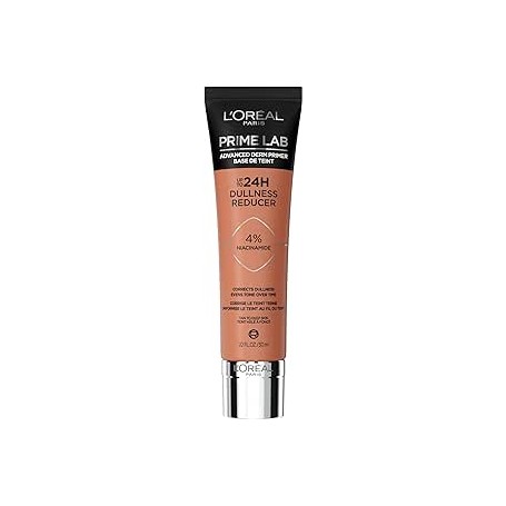 L'Oréal Paris Prime Lab, Primer Primer Illuminante, Per Pelli da Abbronzate a Scure, Durata Fino a 24H