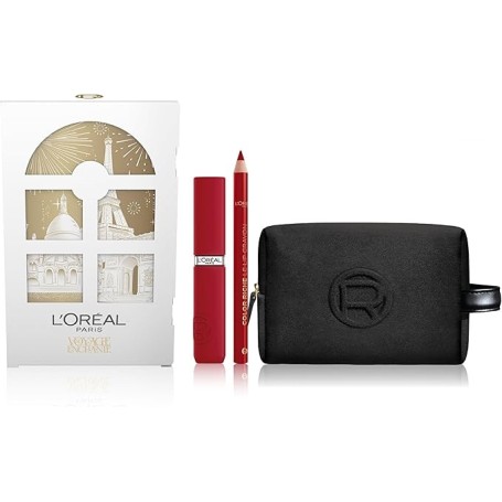 L'oréal kit Natale 2025 pochette + rossetto + matita labbra