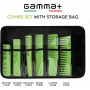 Gammapiù set Pettini Professionali Barbiere con Astuccio verde