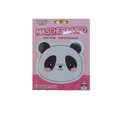 COSMI Maschera Viso in Tessuto Panda