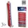 Labor Bigodini Permanente Lunghi Azzurro / Rosso 12 Pz
