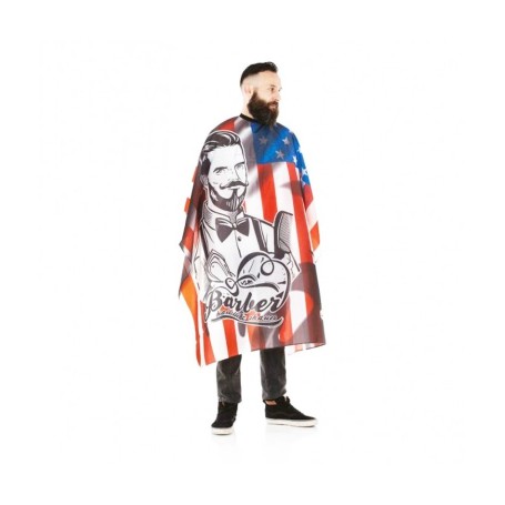 Mantella Taglio Stars&Stripes 140X160Cm The Barber Professional