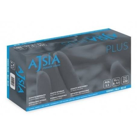 Guanti Monouso In Nitrile Regular Senza Polvere Blu. Tg.M