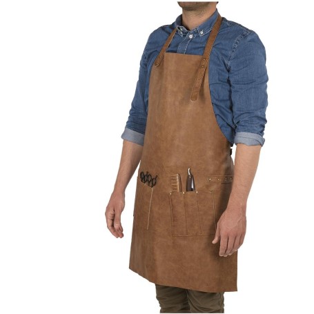 Grembiule In Poliuretano Effetto Pelle Accessorio Barbiere