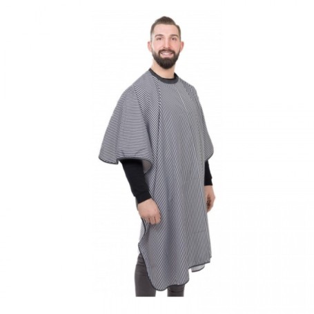 Mantella Da Taglio Righe Nere Con Fondo Bianco