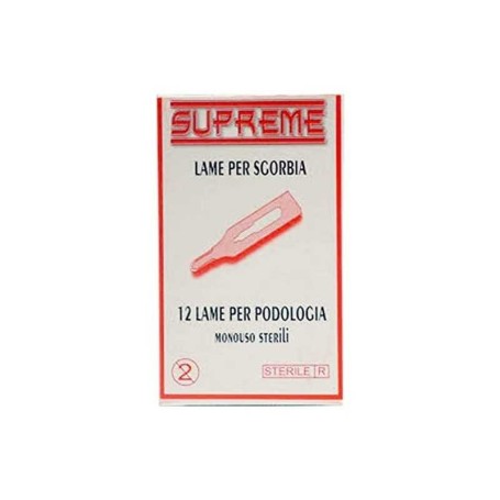 Lame Per Sgorbie Supreme Monouso n.2 Conf. 12 pz