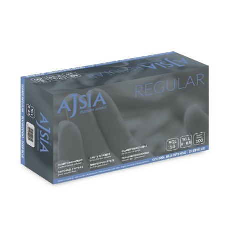 Guanti Monouso In Nitrile Regular Senza Polvere Blu. Tg.Xl